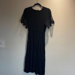Black dress with crochet/lace sleeves